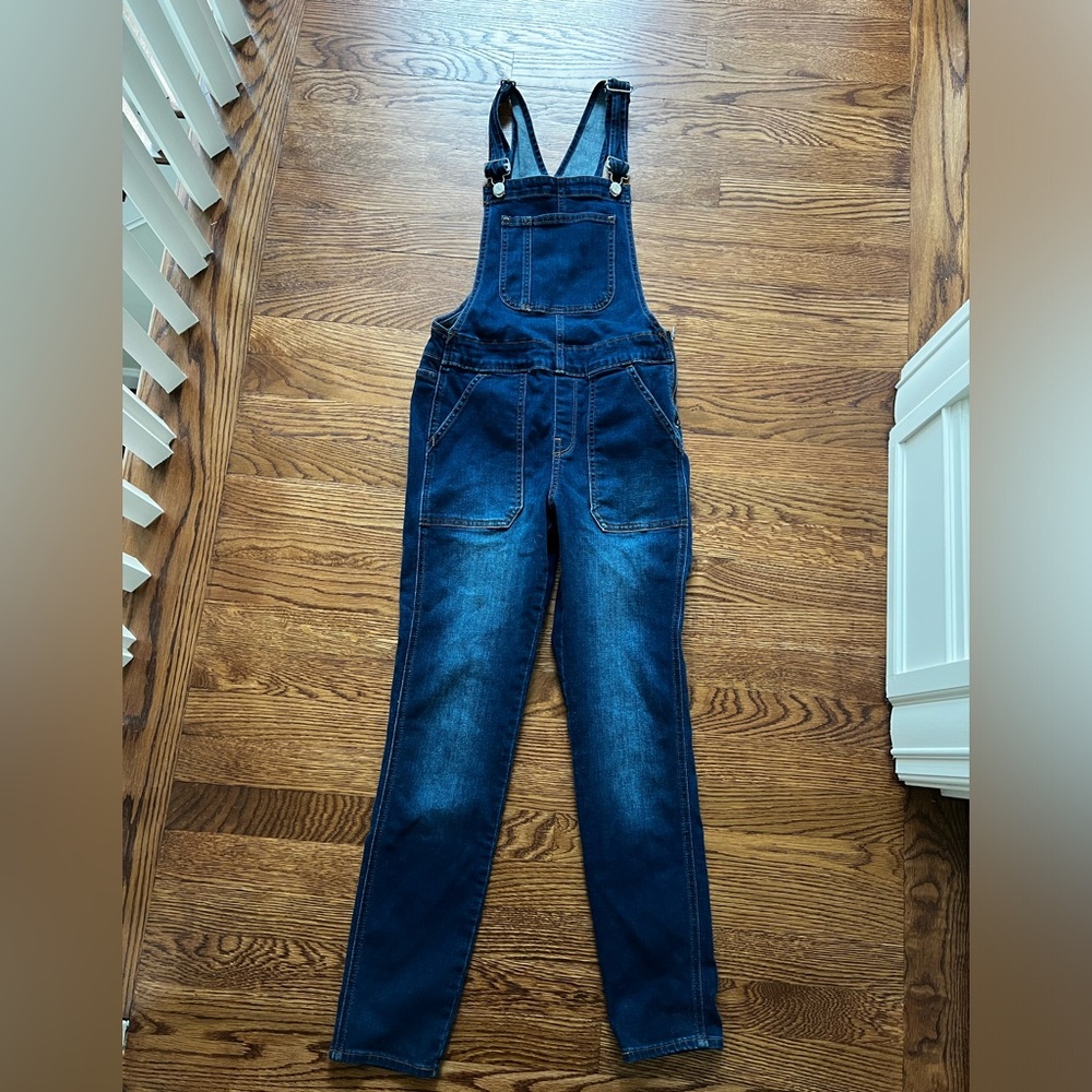 J. Crew Factory Dark Blue Denim Overalls